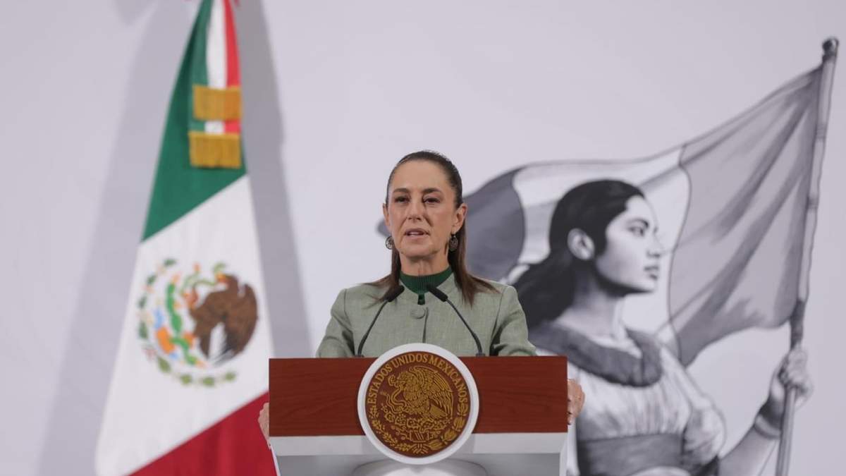 Claudia Sheinbaum durante su conferencia mañanera