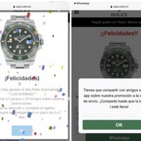 La última estafa de phishing de WhatsApp usa regalos de relojes Rolex como gancho