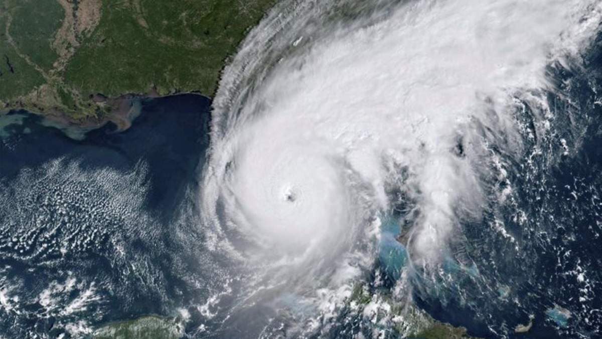 El ojo del huracán Ian en Florida