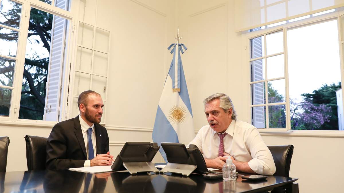 Martín Guzmán y Alberto Fernández. Fuente: (Twitter)