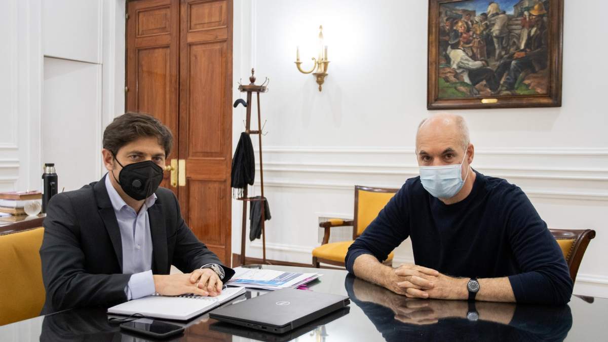 Kicillof y Rodríguez Larreta. Fuente: (Twitter)