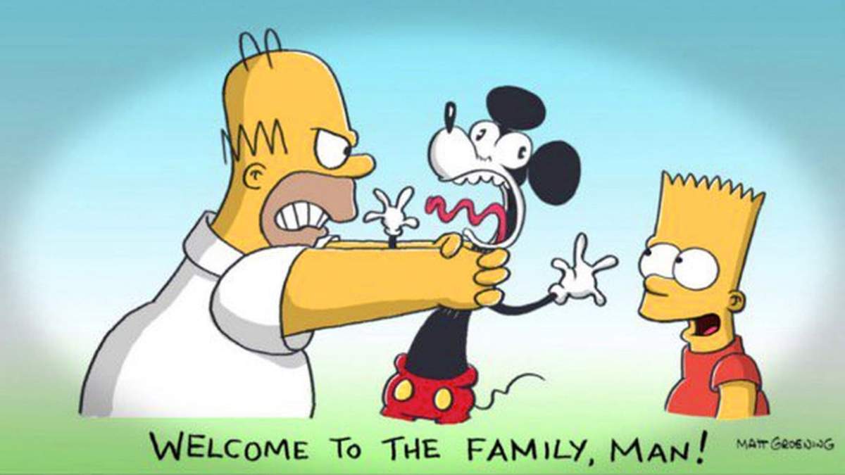 Los Simpson ahora forman parte de la familia de Disney.  Fuente: (Twitter)