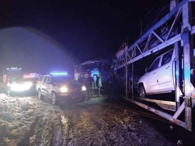 Un camión protagonizó un siniestro vial sobre ruta 231, a pocos kilómetros del límite con Chile