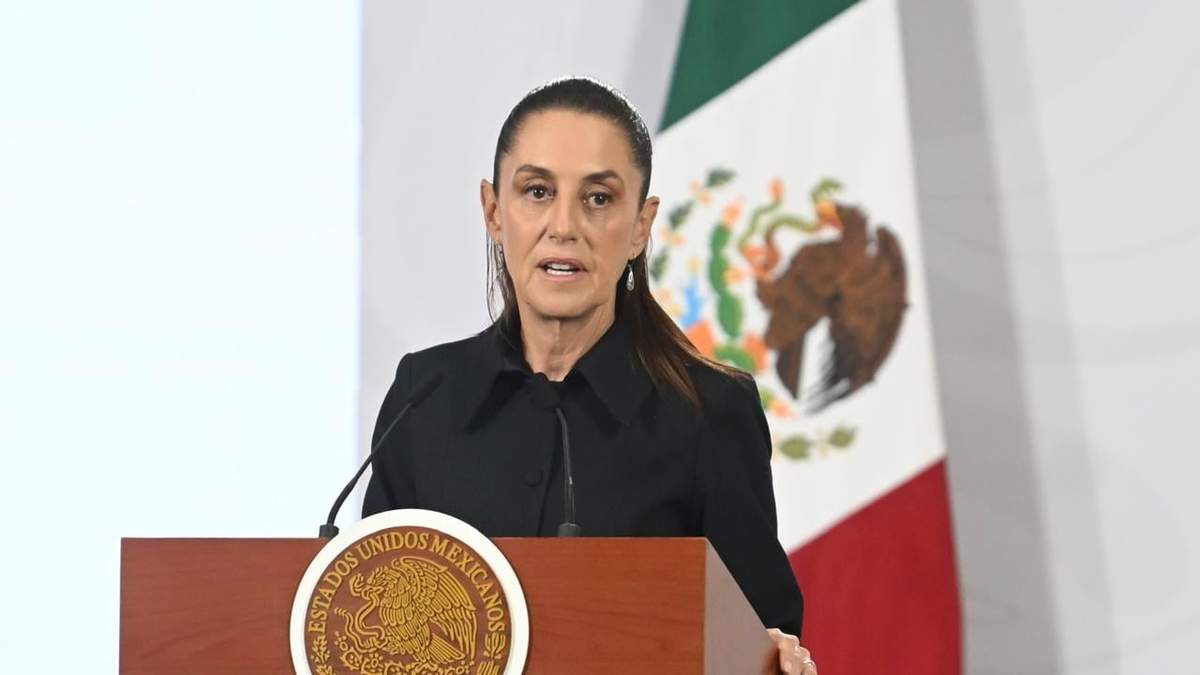 La presidenta Claudia Sheinbaum en la conferencia matutina de Palacio Nacional, el miércoles 1 de abril de 2026