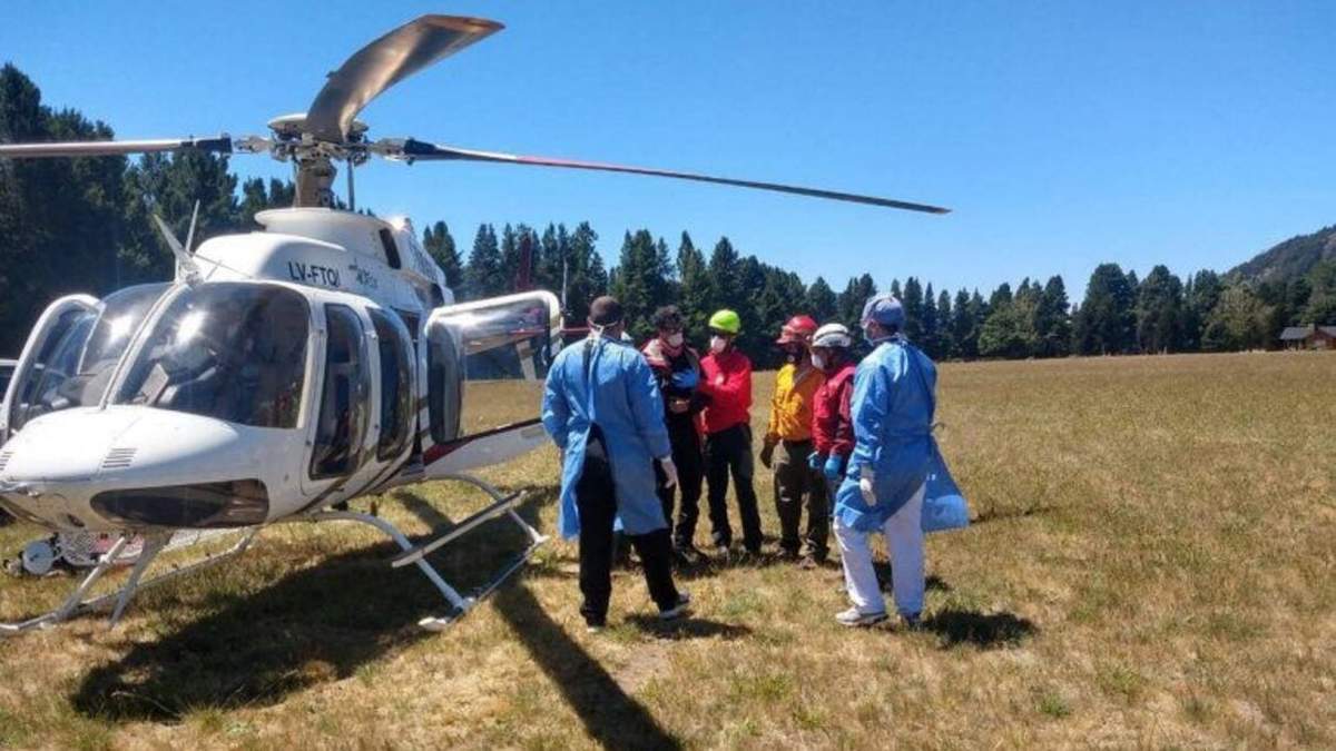 Rescate en el Lanín. Fuente: (Twitter)