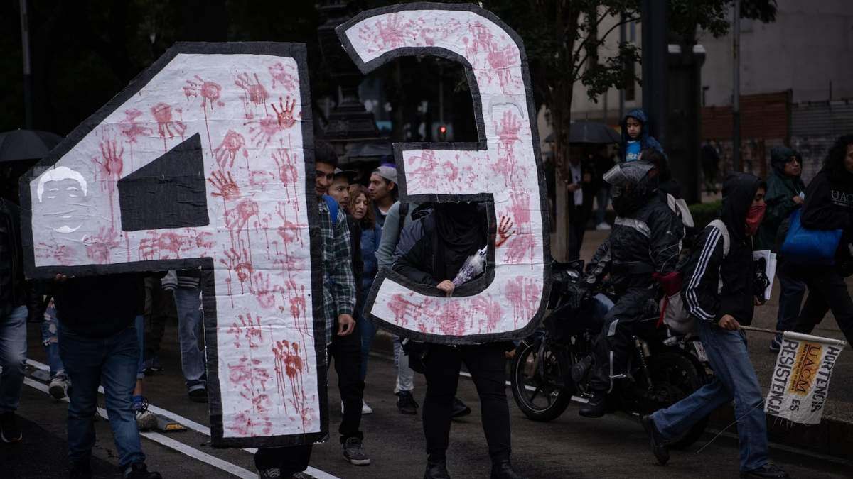 Marcha por los 10 años de Ayotzinapa del pasado 26 de septiembre