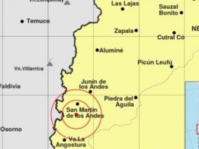 "Fuerte sismo": Temblor cerca de San Martín de los Andes