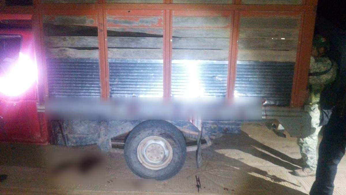 Escena del hallazgo en Olinalá, en la Montaña de Guerrero