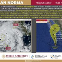 Emiten alerta azul para el sur de Sonora por  "Norma"