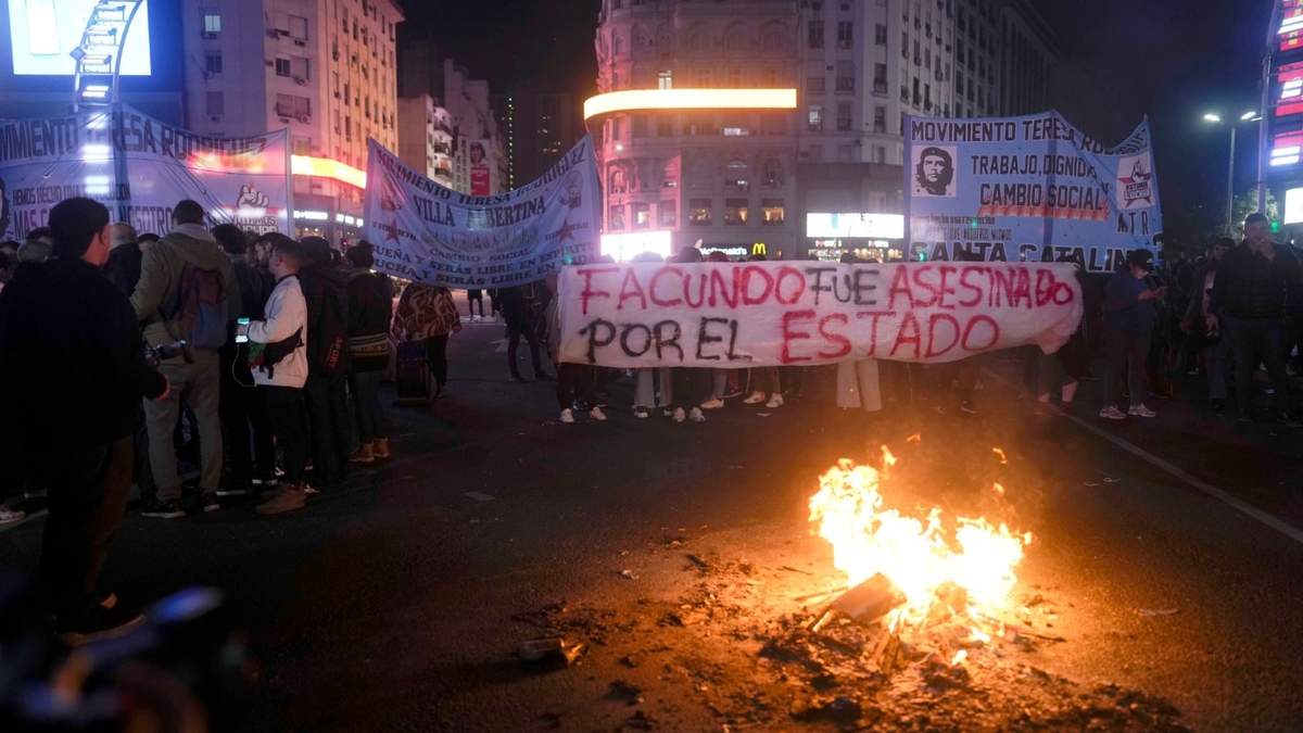 Manifestantes en la capital argentina