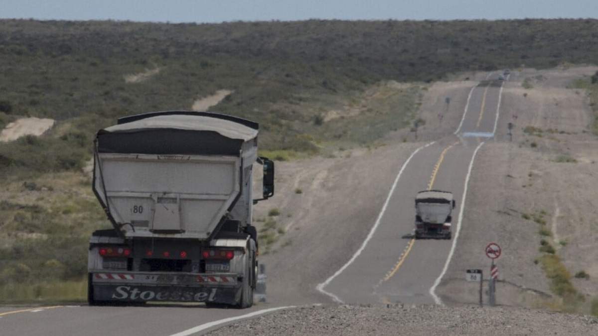 Transportistas circulando por la provincia de Río Negro. Fuente: (Twitter)
