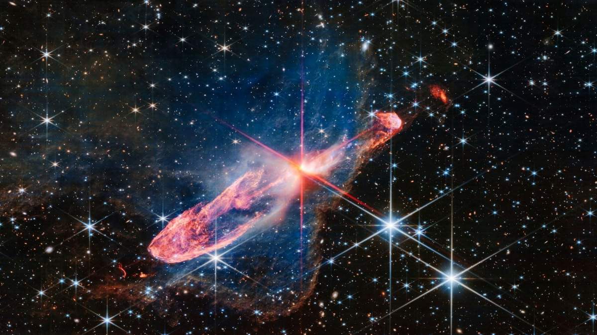 Imagen de alta resolución en luz infrarroja Herbig-Haro 46/47