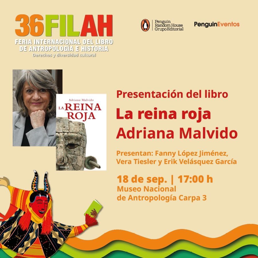 Presentación del libro La reina roja de Adriana Malvido, en la FILAH