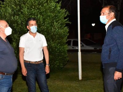 Por los incendios, Omar Gutiérrez viajó a Aluminé
