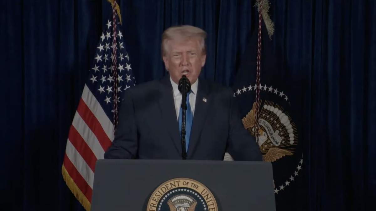 Donald Trump en su videomensaje