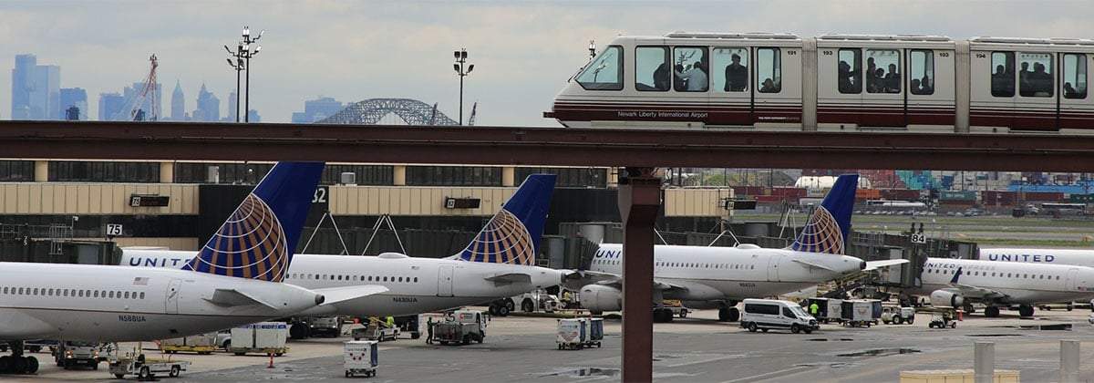El Newark Liberty International (EWR), de Nueva Jersey, uno de los aeropuertos más afectados.