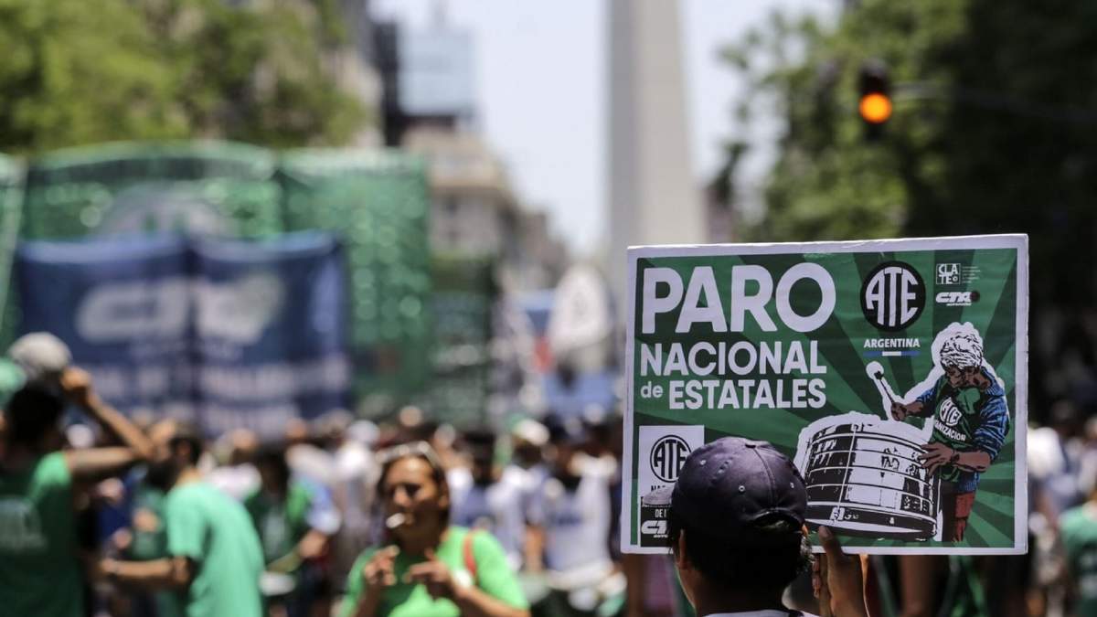 La ATE podría convocar a un nuevo paro nacional. Fuente: (X)