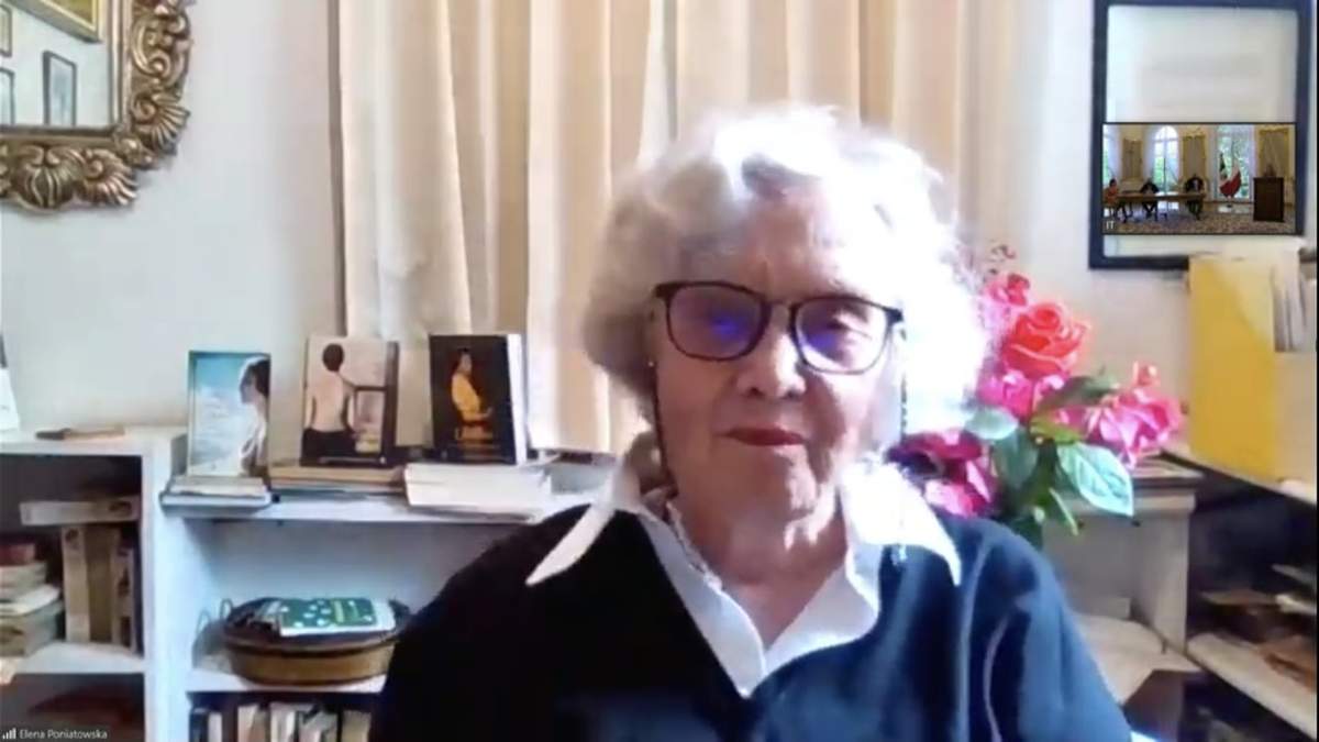 Poniatowska en su homenaje.