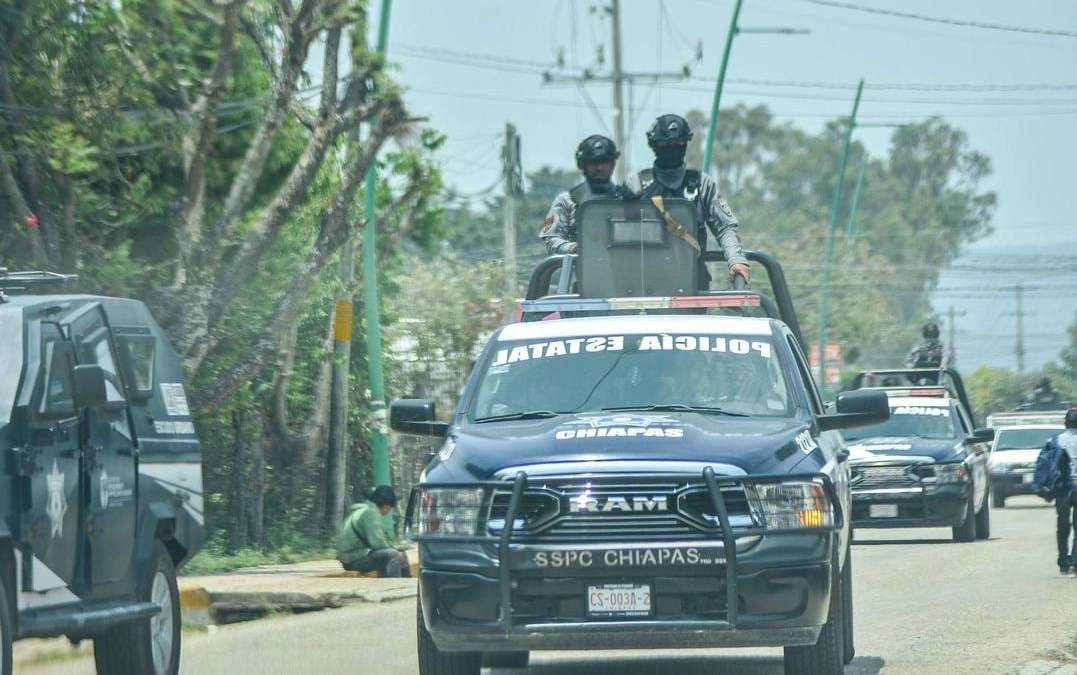 Elementos de la Policía Estatal de Chiapas