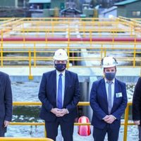 Villa La Angostura: Fernández inauguró la planta de tratamiento cloacal
