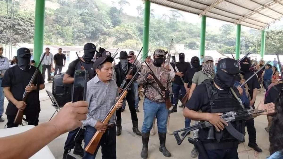 Los hombres armados del ejido Rafael Cal y Mayor, Chiapas