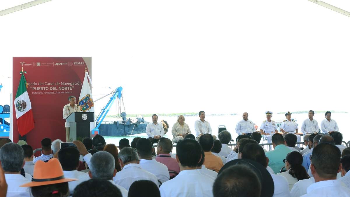 Arranca dragado del canal de navegación del Puerto del Norte de Tamaulipas