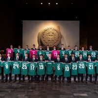 Selección Mexicana se toma foto oficial para el Mundial en Museo Nacional de Antropología