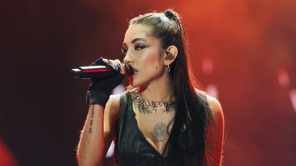 La cantante María Becerra en un show