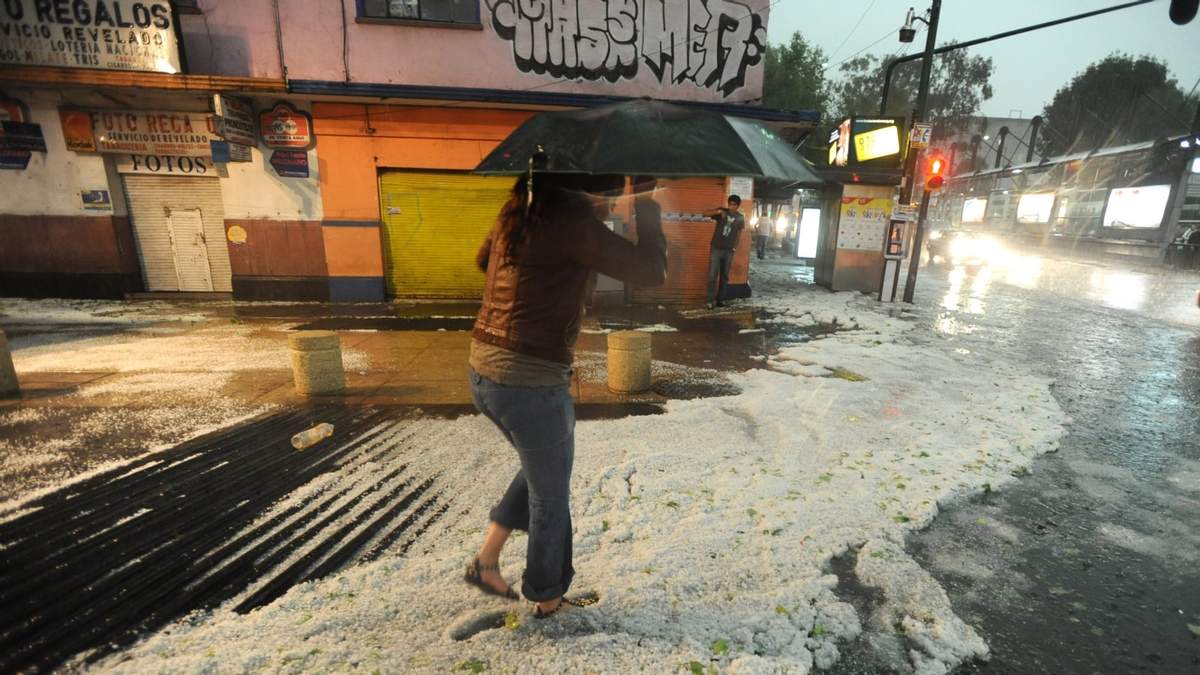 Lluvias y granizo en la Ciudad de México