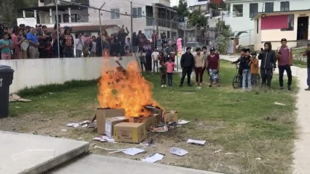 La quema en San Cristóbal