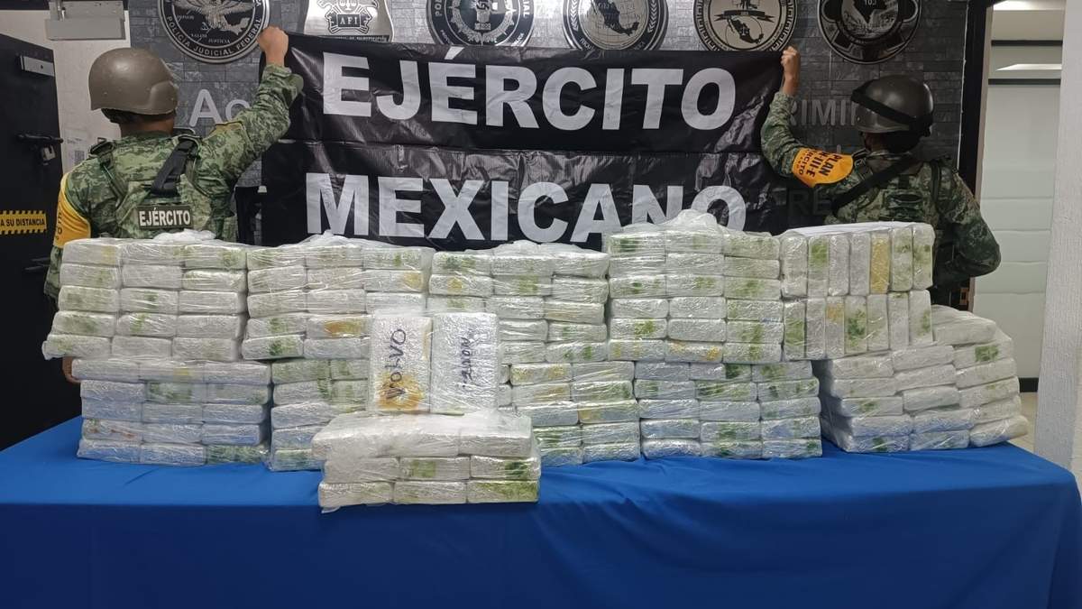 La droga uincautada en un inmueble de Tuxtla Gutiérrez, Chiapas