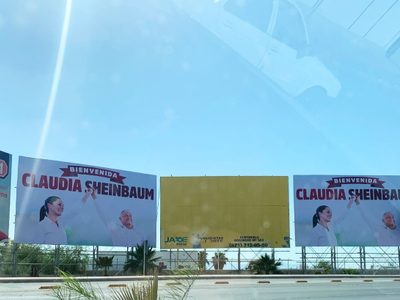 Propaganda de Sheinbaum y Adán Augusto López, “corcholatas” de Morena, destaca en Coahuila