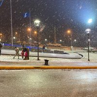 La nieve llegó a la capital neuquina