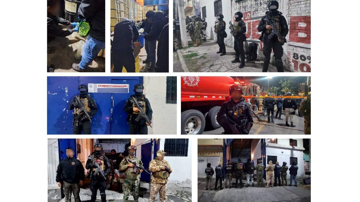 Operativo y cateo en el inmueble