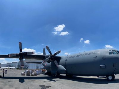La Fuerza Aérea Mexicana envió dos aviones con ayuda humanitaria a Haití