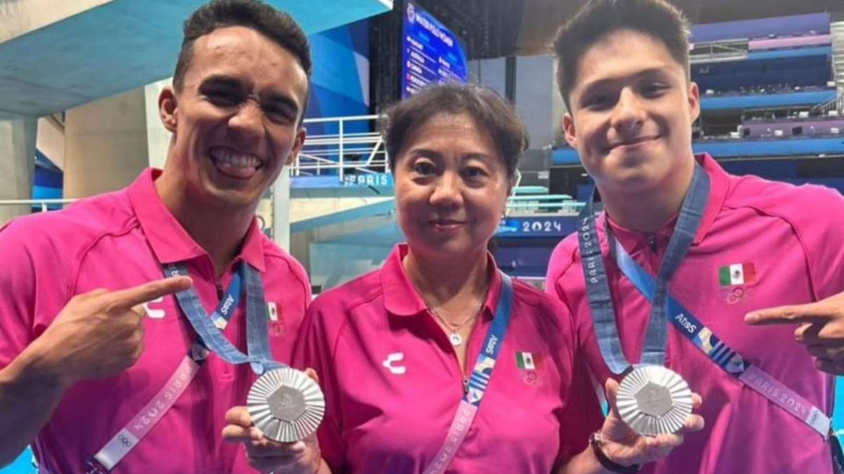 Ma Jin, entrenadora china con los medallistas mexicanos
