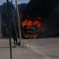Plottier: un colectivo se incendió y el chofer logró salvar a los 15 pasajeros