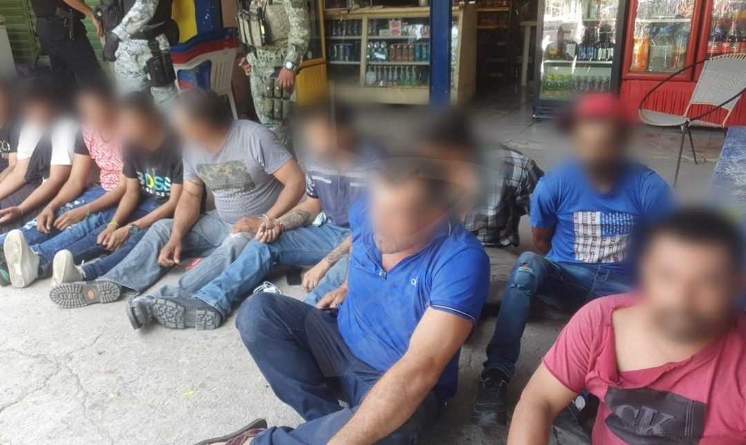 Algunos de los detenidos