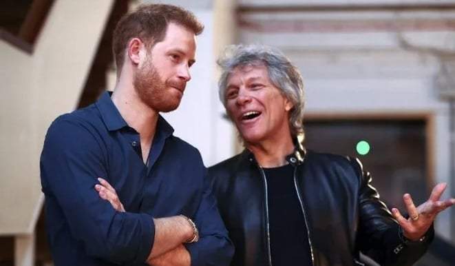 Bon Jovi y príncipe Harry. Fuente: (Instagram)