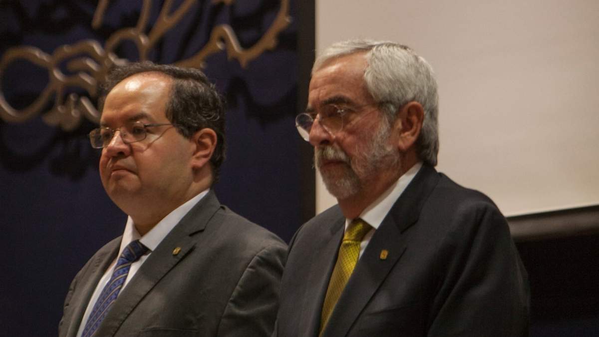 Leonardo Lomelí y Enrique Graue