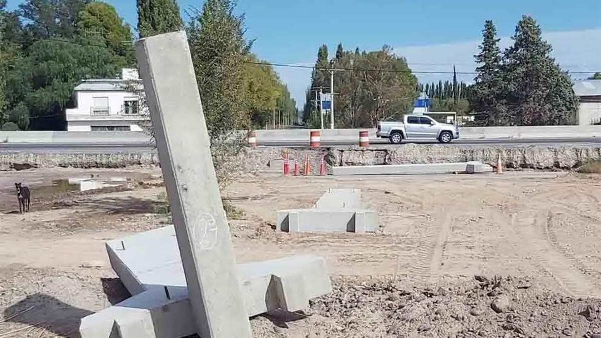 Instalan pasarelas peatonales en la Ruta Nacional 22. Fuente: (Twitter)