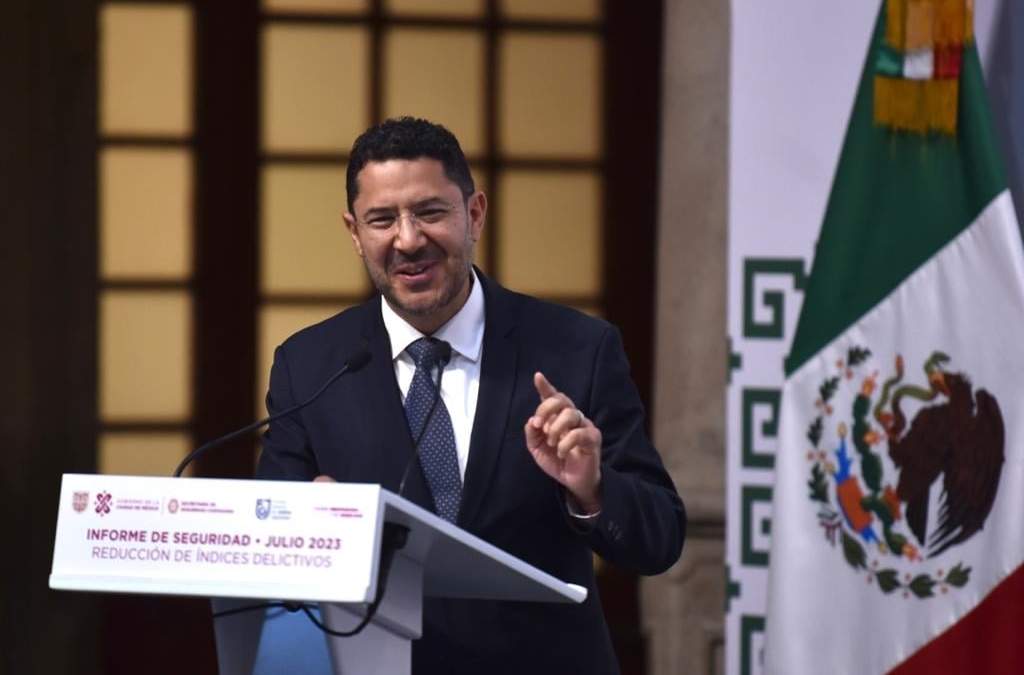El jefe de Gobierno, Martí Batres Guadarrama, encabezó la presentación del Informe de Seguridad, Julio 2023. Reducción de Índices Delictivos
