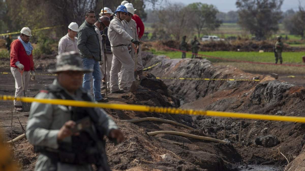 Toma clandestina de hidrocarburos en Tlahuelilpan, Hidalgo, que se incendió en 2019