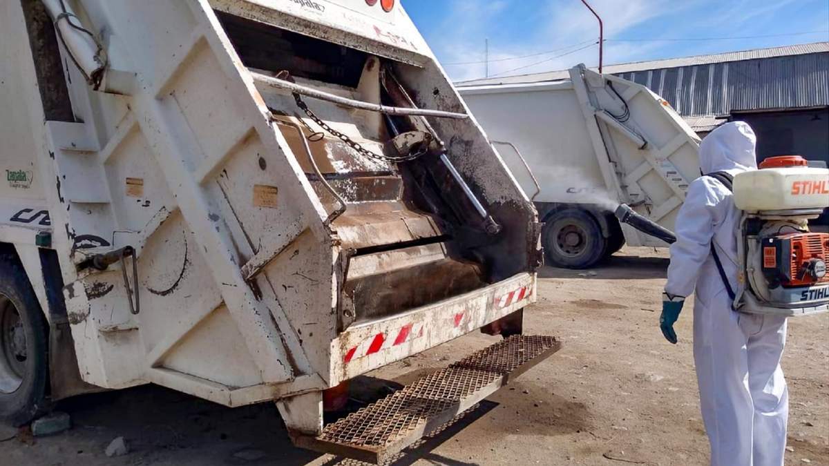 Tareas de prevención desarrolladas en el Corralón Municipal.  Fuente: (Twitter).