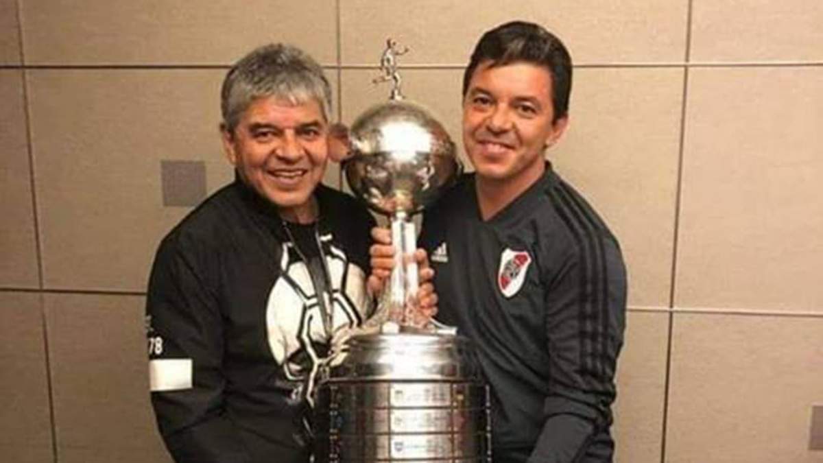 Máximo Gallardo junto a Marcelo Gallardo en 2018. Fuente: (Twitter)