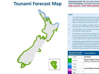 Nueva Zelanda: alerta de tsunami tras ola de sismos cuyas magnitudes van de 7.3 a 8.1