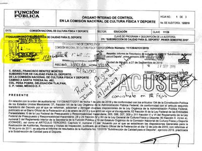 Ana Guevara conocía desde septiembre los resultados de la auditoría de la SFP