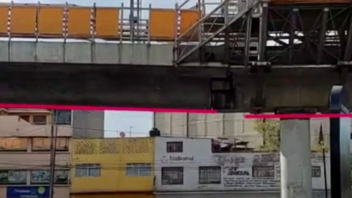Desnivel en la estación Romero Rubio