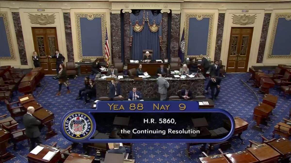 El presidente de la Cámara de Representantes, el republicano Kevin McCarthy, durante un discurso a sus simpatizantes sobre los esfuerzos para aprobar iniciativas de asignaciones y evitar un inminente cierre de gobierno