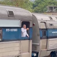 AMLO realiza el primer recorrido de prueba del Tren Interoceánico (Video)